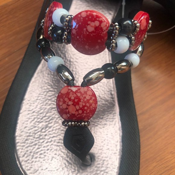 Grandco Sandals ~ Red Granite ~ Black Sole - Picture 2 of 4